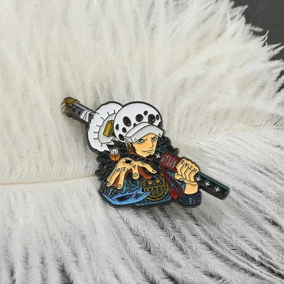 New enamel anime pin accessories backpack brooch one piece Luffy manga pins whit - Picture 2 of 7